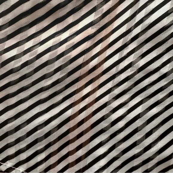 Deborah Lyons Ashley Midi Striped Dress v-neck Sleeveless Black White 6 RTR - Picture 12 of 15